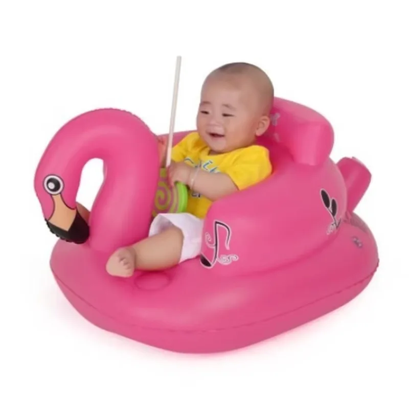 Sofá inflable de PVC con protección del medio ambiente, silla de comedor para niños, asiento con reposabrazos, versión musical, asiento de aprendizaje para bebé