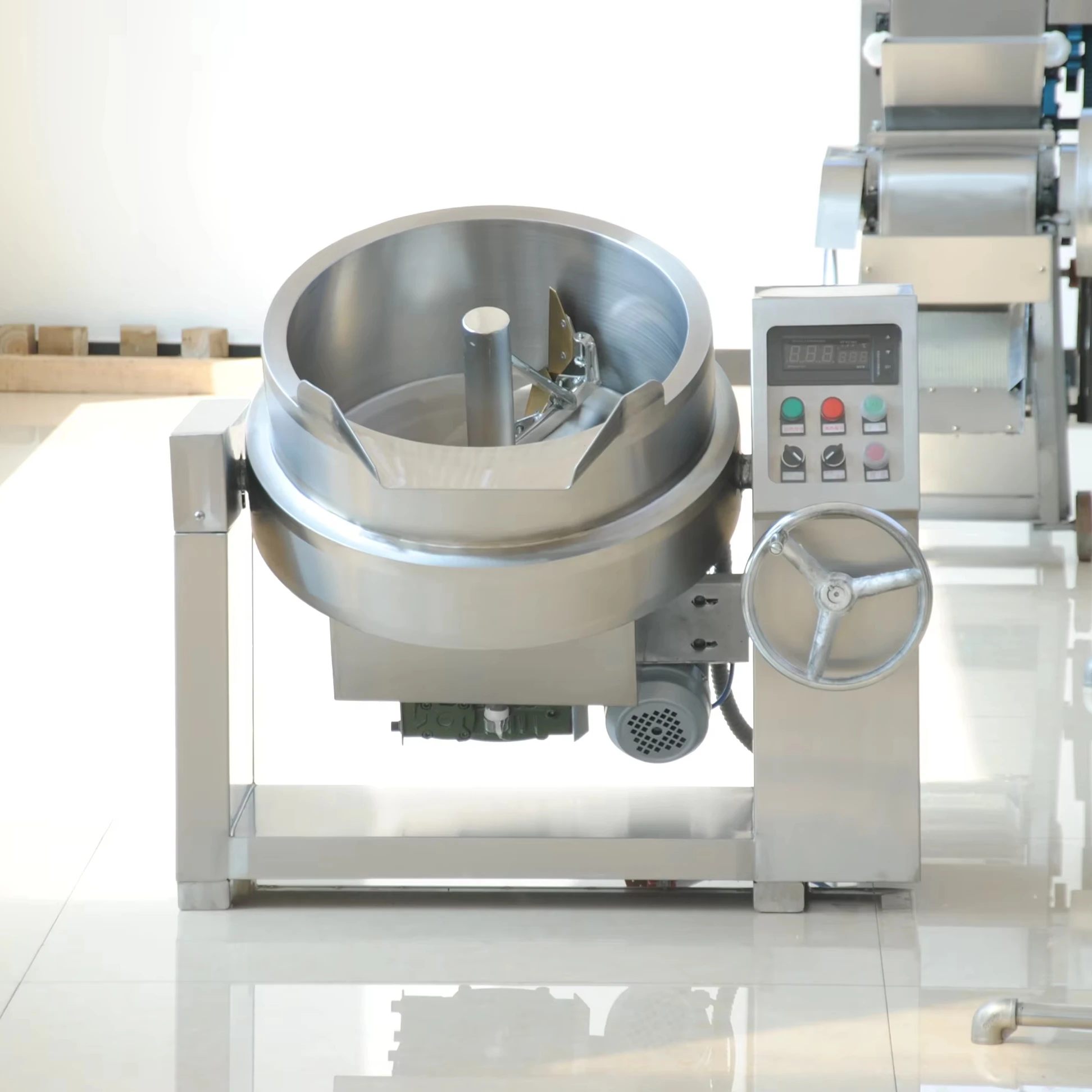 Jacketed Kettle With Mixer Cooking Pot With Mixer Small 50l Sample Kettle With Mixer