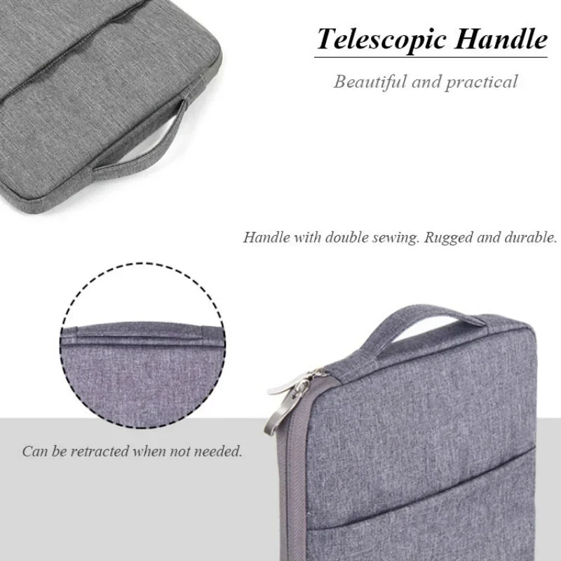 حقائب كمبيوتر محمول مقاومة للماء ومضادة للصدمات حقيبة يد لماك بوك برو اير 13 14 11 15 16 iPad12.9 لينوفو ASUS HP سامسونج حقيبة الكمبيوتر المحمول