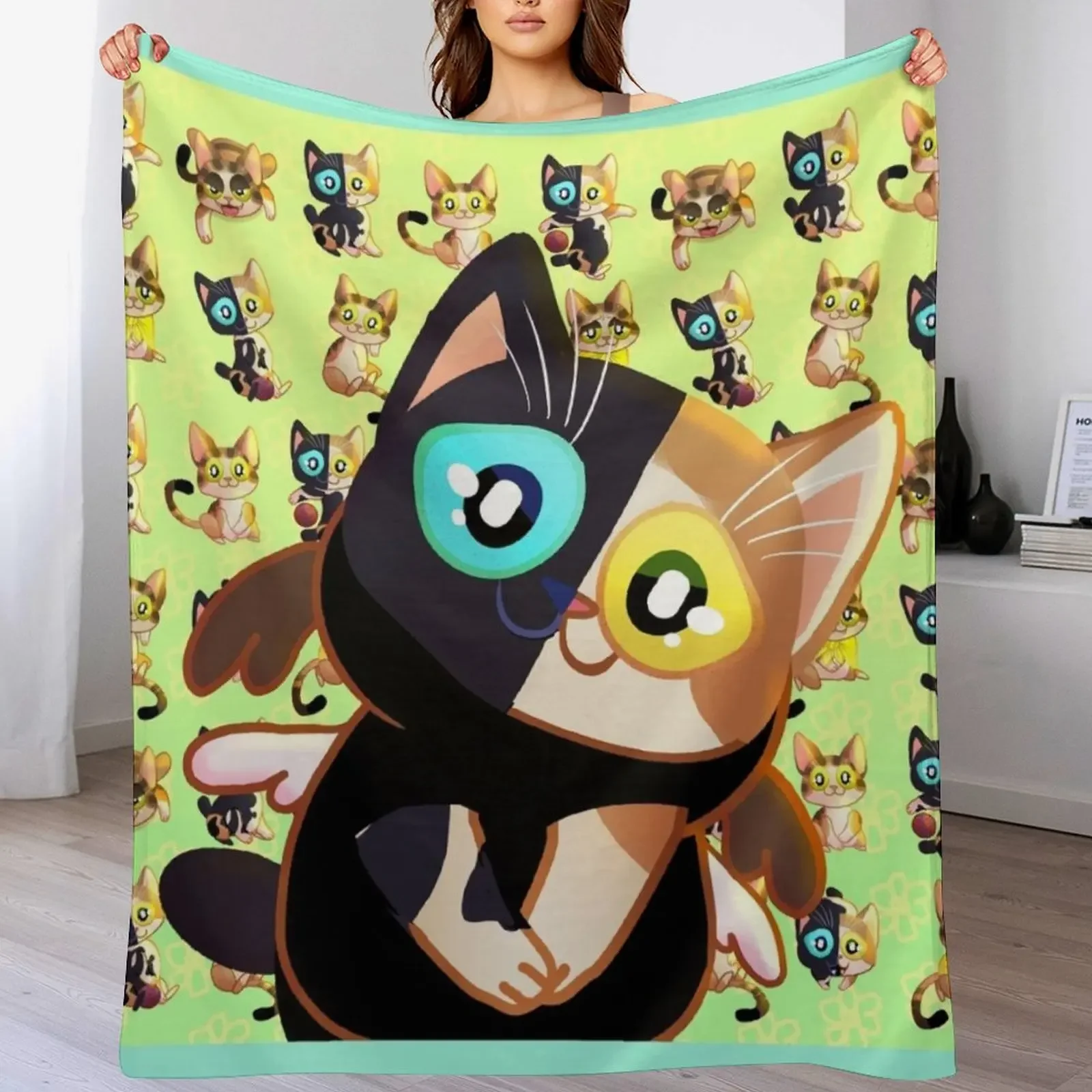 

Lucchi the Chimera in a onesie Throw Blanket Machine Washable Soft Warm Blanket