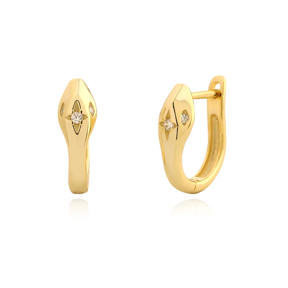 

CCFJOYAS Snake-shaped 925 Sterling Silver Small Hoop Earrings for Women Party Wedding Huggies Earrings Fine Jewelry Gift