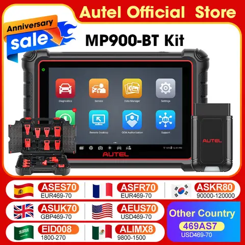 Autel MP900-BT 키트 진단 스캐너, 자동차 OBD1 OBD2 스캔 도구, DoIP CANFD MP900 BT OE ECU 코딩, MP808BT Pro 업데이트