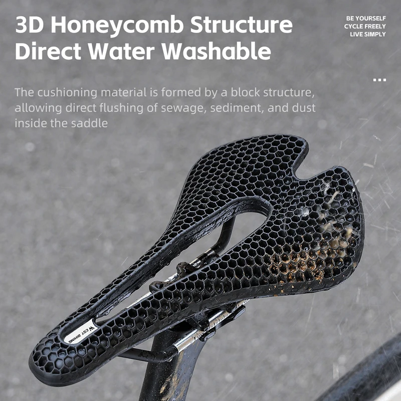 

WEST BIKING Bike Saddle Breathable Rapid Heat Dissipation High-Elastic Cycle Seat Shock Absorption MTB Road Bicycle Accessories