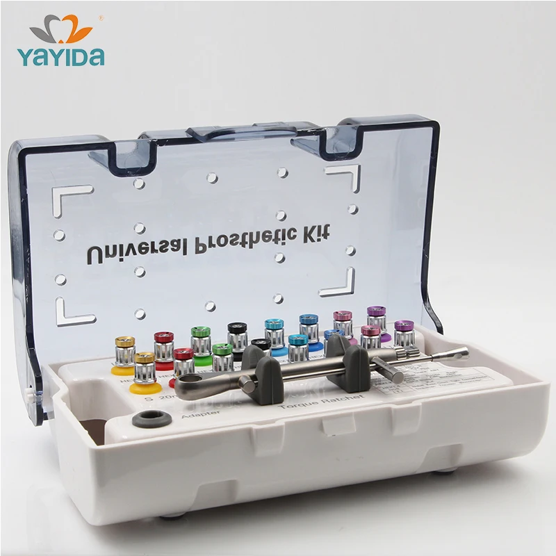 

Yayida Стоматологический динамометрический ключ Универсальный набор инструментов для протезирования Отвертка Набор инструментов для восстановления имплантатов Реставрация крутящего момента