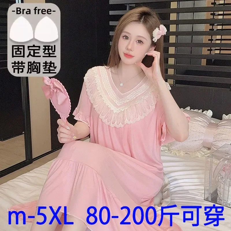 

Кружевное платье-комбинация с V-образным вырезом, женская ночная сорочка в стиле принцессы, женская пижама, кружевная пижама в корейском стиле