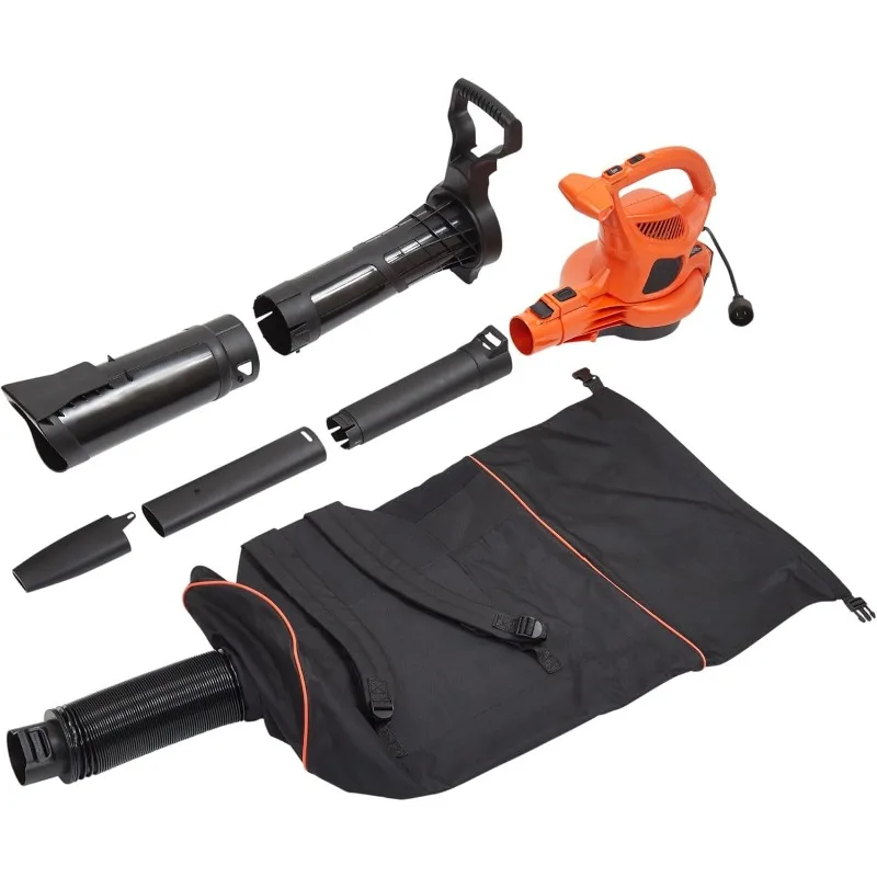 

Electric Leaf Blower,Leaf Vacuum and Mulcher 3 in 1,250 mph Airflow, 400 cfm Delivery Power, Reusable Bag Included, Corded