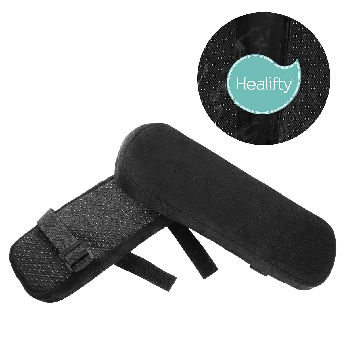 

2pcs Memory Foam Elbow Pillow Chair Armrest Pad Ultra Soft Support Pain Relief Anti-Slip Bottom Universal Fit For Office Home