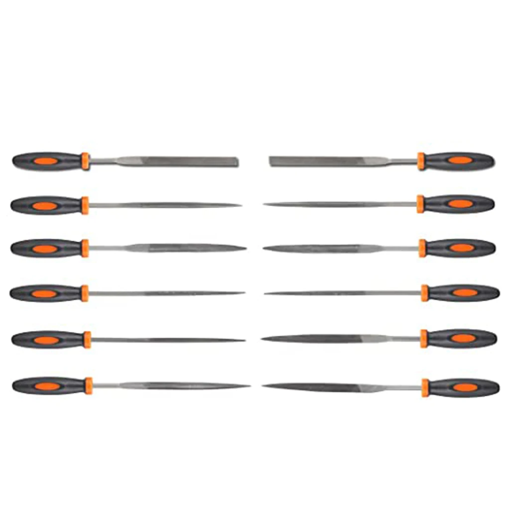17 Pcs/set Carbon Steel File Kit Rubber Handle Rasp Set Metal Wood Glass Ceramic Polishing Tool