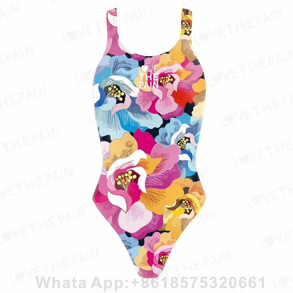 

Love The Pain Women Swimsuit Sexy One-piece Comfortable Suit Swimwear Functional Training Swimsuit Open Water Swimming Clothing