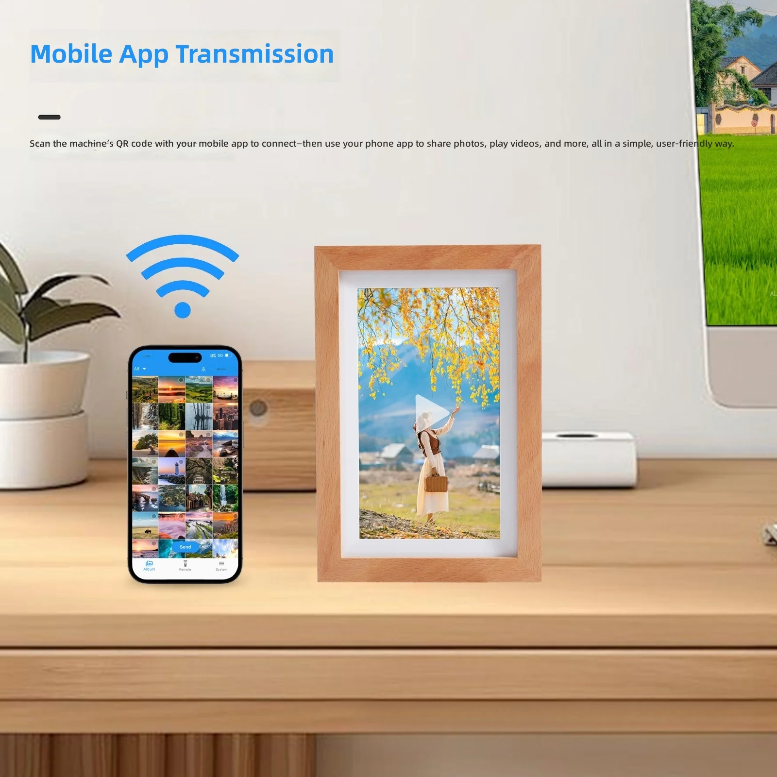 Cross-border i electronic album digital photo frame beech multi-function smart wif picture Mobile Pentium 4 annual meeting gift