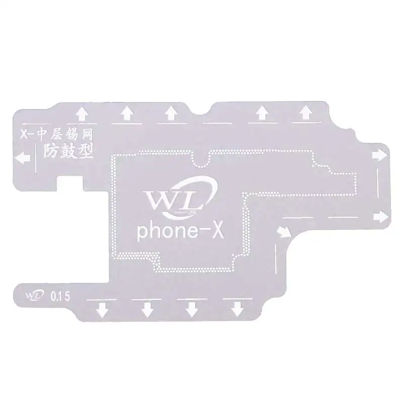Saytl bga reballing estêncil kit para iphone x placa placa placa placa de solda placa de plantio estêncil camada média