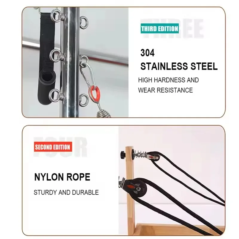 YTYIN Maple Wood Home Comercial Durável Dobrável Pilates Reformer Núcleo Cama Equipamento de Pilates Máquina reformadora