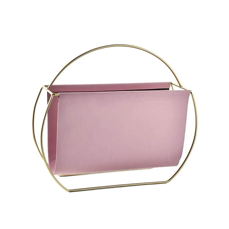Portariviste moderno in piedi Portariviste in pelle PU con struttura in metallo Drop shipping
