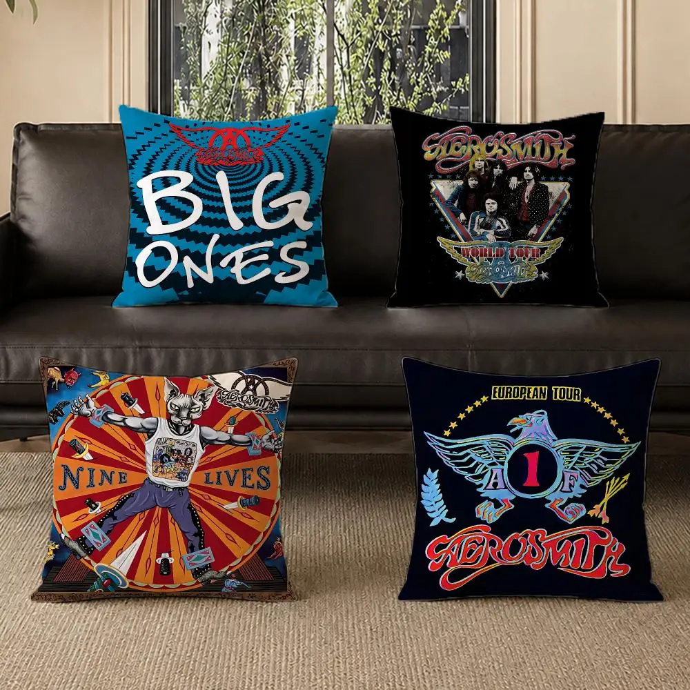band Aerosmith Cushion Cover Washable Soft Thick Cushion Cover Decorative Pillowcase for Sofa Living Room Home