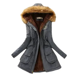 Fine padded jacket of female cotton, casual parkas with hood, mainly hot padded, autumn and winter, new, 2024, 2023 10 Main Parka Female Sales - №4
