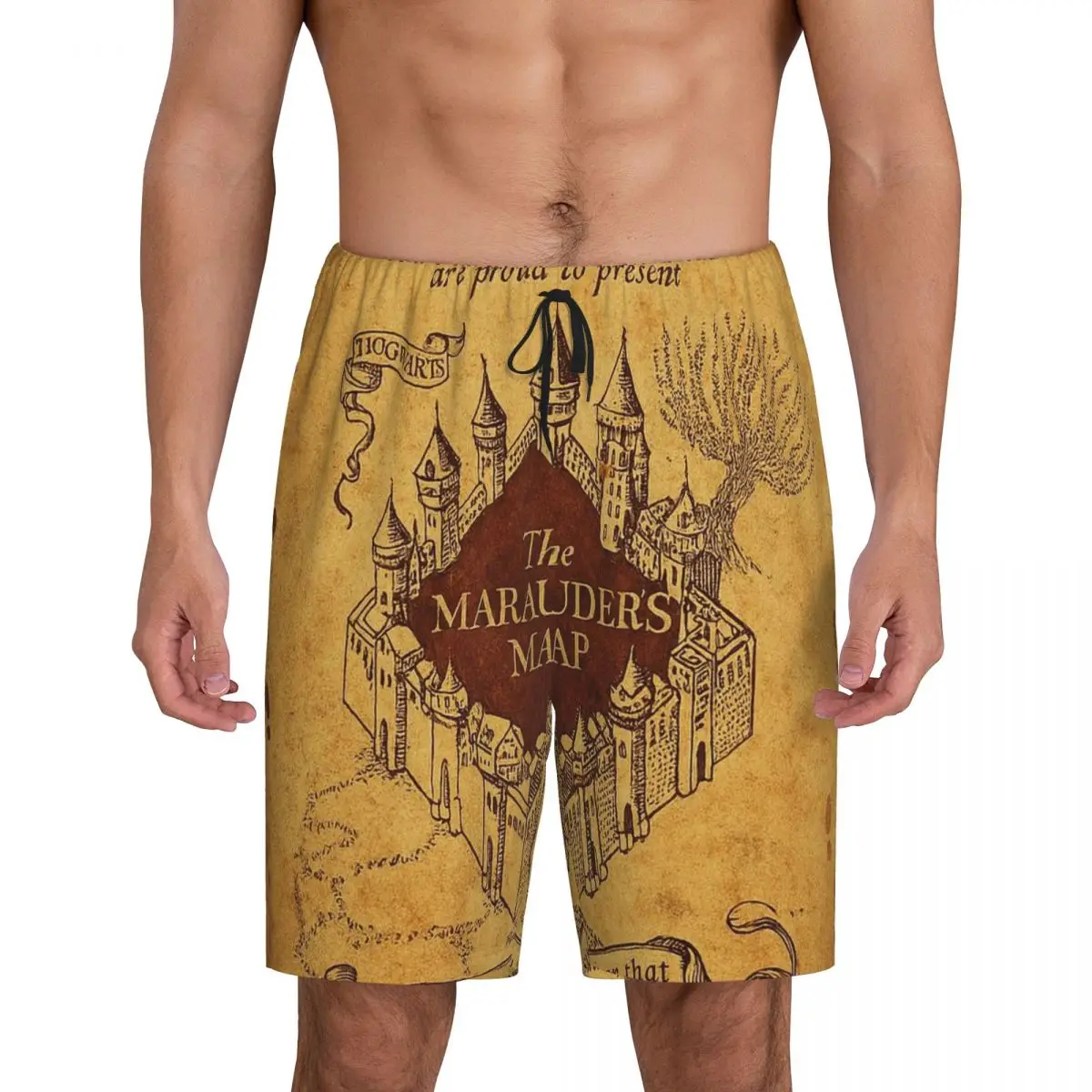 

Мужские пижамные шорты Harrys Magic Adventure Movies Potters, пижамы с принтом на заказ, нижняя одежда для сна с карманами