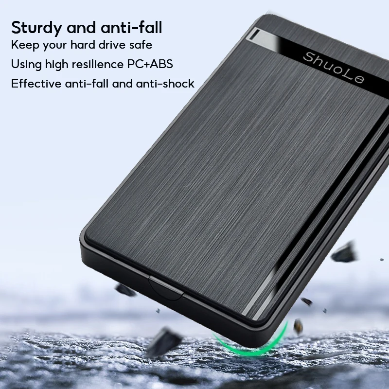 2.5 "sata para usb2.0 hdd gabinete móvel casos de disco rígido para ssd armazenamento externo hdd caixa com 2.0 cabo abs