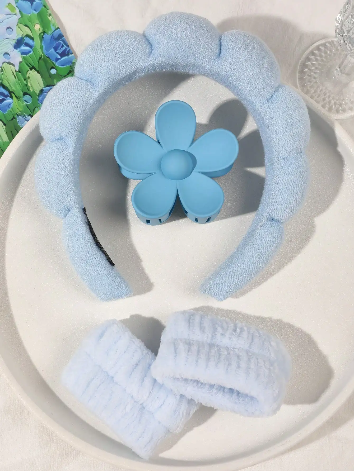 2026 Neues rosafarbenes Geschenkbox-Wolken-Stirnband-Set, Waschgesicht, Armband-Set, Haarband für Frauen, Haar-Accessoires, Urlaubsgeschenk, Kopfbedeckung – Detail 11