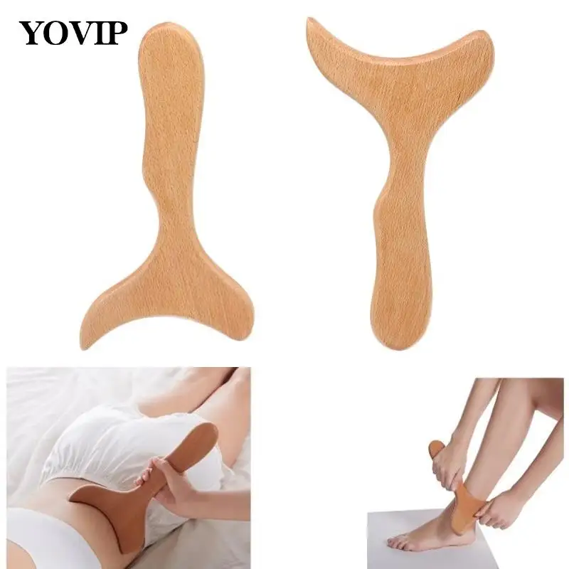 

Wooden Lymphatic Drainage Massager Paddle Manual Anti-Cellulite Gua Sha Tool Muscle Pain Relief Soft Tissue Therapy Device