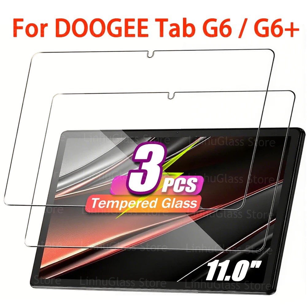 Premium Tempered Glass For DOOGEE Tab G6 / G6+ (11.0") 2025 Scratch-Resistant Anti-Fingerprint HD Ultra Clear Screen Protector