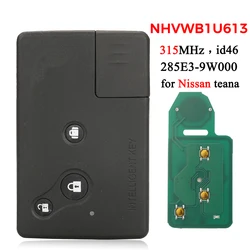 jingyuqin NHVWB1U613 Remote Control Car Key 315Mhz ID46 Chip For Nissan Serena Presage Teana C24 TU31 J31 285E3-9W000 Auto Fob
