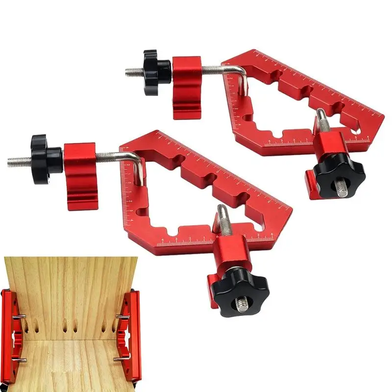 

Right Angle Clamp 2pcs Square Clamps For Woodworking Aluminum Alloy 90 Degree Positioning Tool For Furniture Carpenter Box DIY