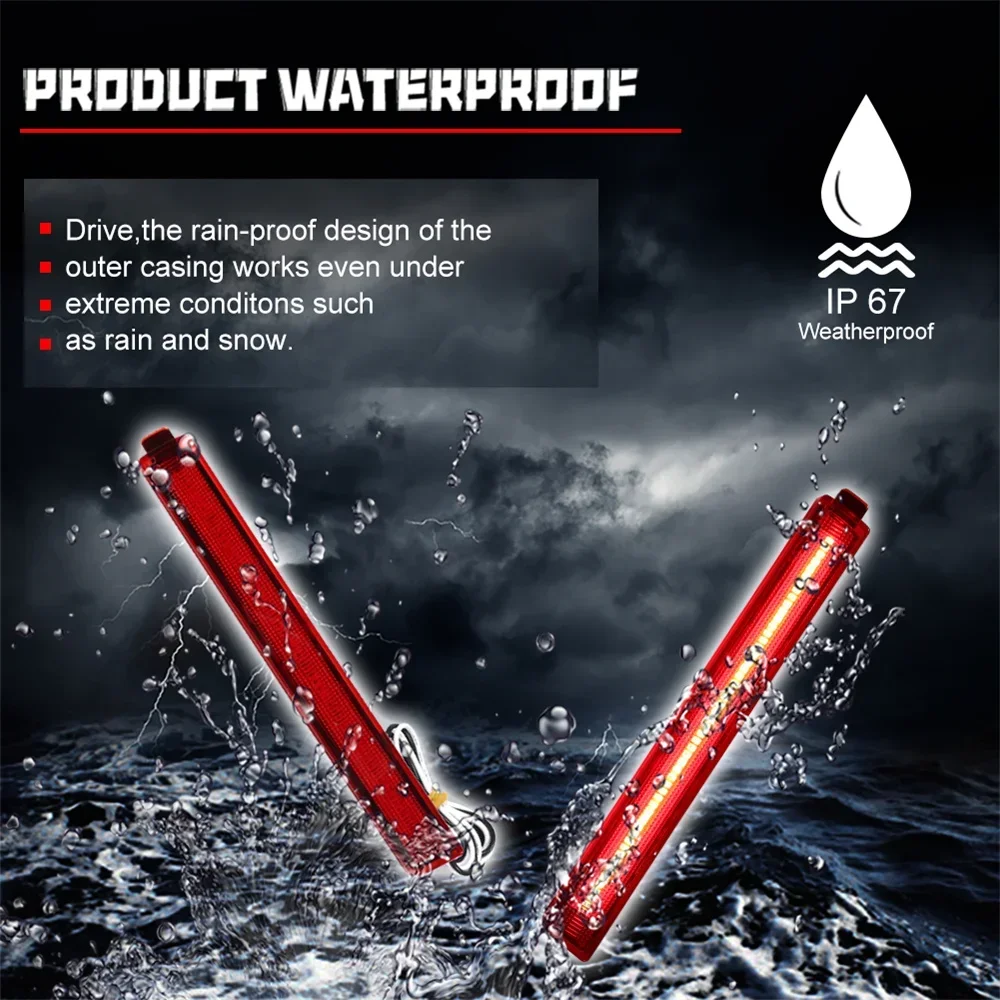 لكاديلاك CTS 2008-2013 لكاديلاك CTS-V 2009-2013 الأحمر LED المصد الخلفي للسيارة الجانب ماركر عاكسات أضواء أضواء وقوف السيارات 12 فولت