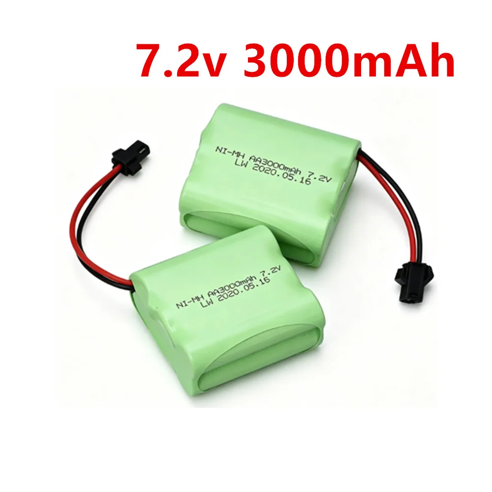 7.2V 3000mah rechargeable NI-MH AA battery for Remote control electric toy boat car truck upgrade aa nimh battery