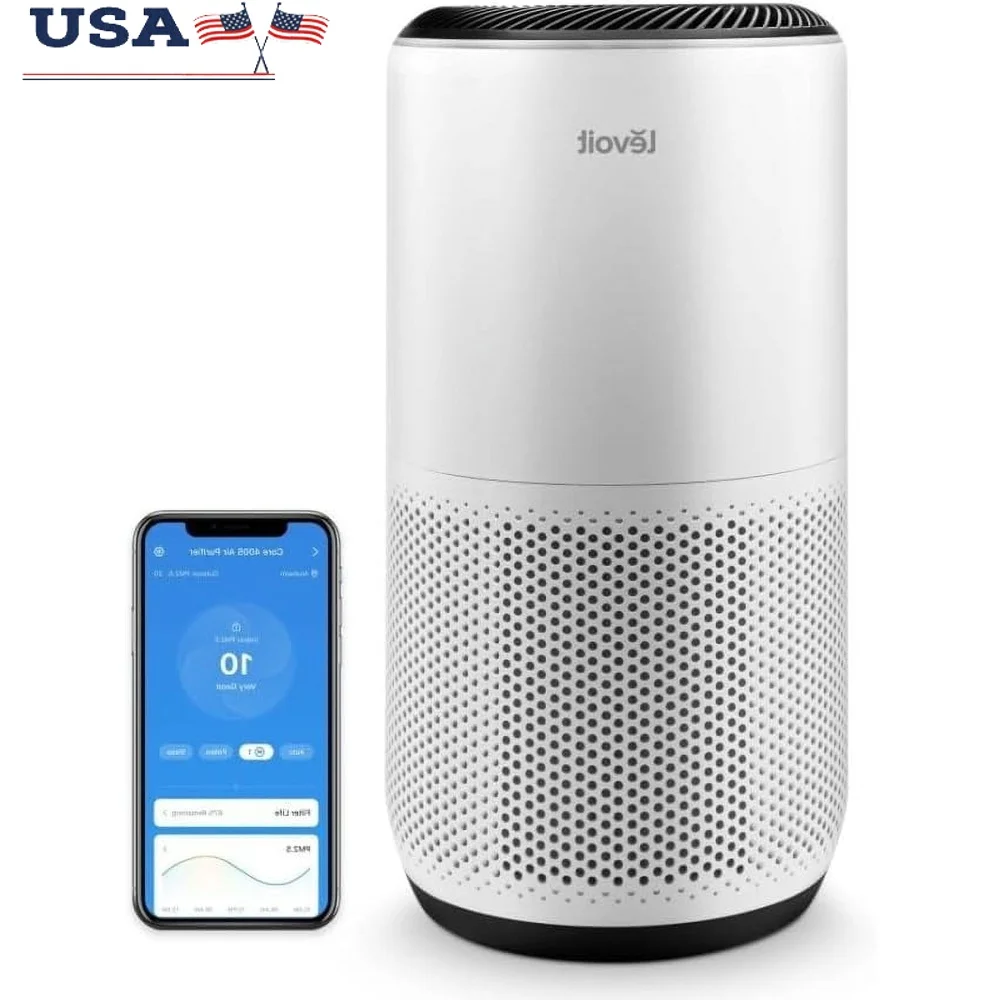 

Очиститель воздуха Smart Control PlasmaPro 400S 3-ступенчатая фильтрация Очиститель воздуха для большой комнаты 990 футов2 Лазерный датчик пыли VOCs Удаление запаха