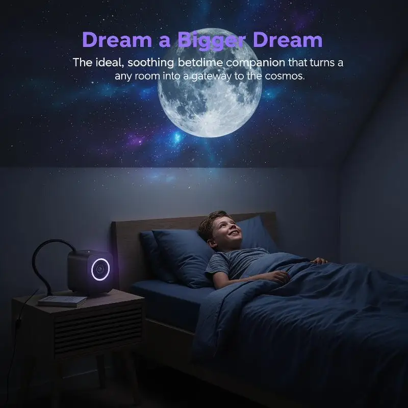 Galaxy Star Projector Portable USB LED Light Romantic Dynamic Atmosphere Lamp for Home Party Room Decoration