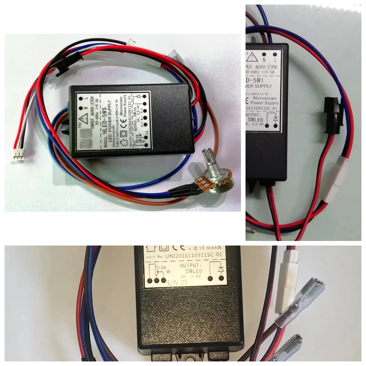 3WLED Lamp Bead HLED-5W 1.3A HLDE-3WC 3W 1WLED Dimming Power Supply Microscope Power Module with