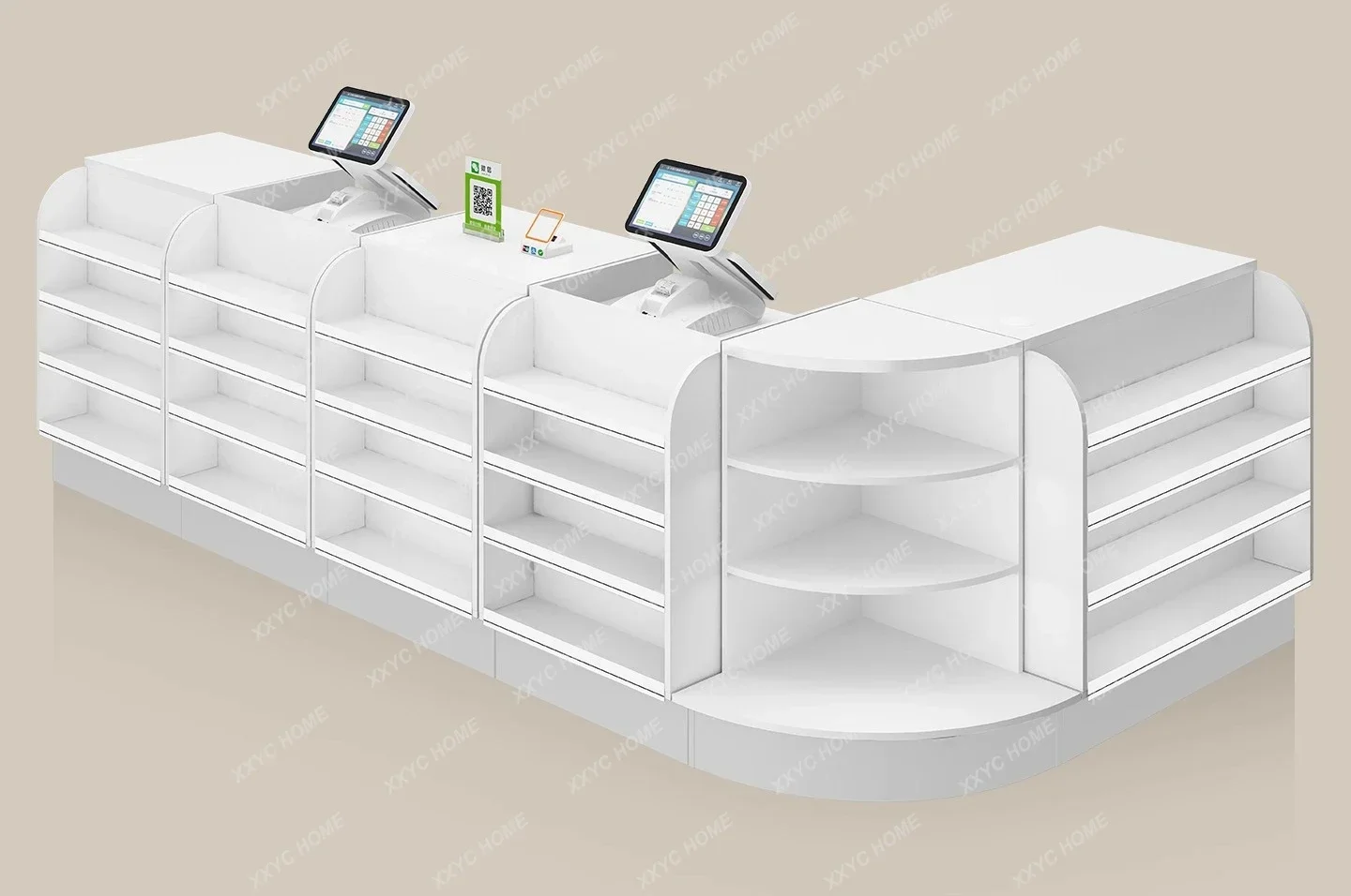 AAConvenience Store Supermarket Checkout Page Store Corner L Type Checkout Page