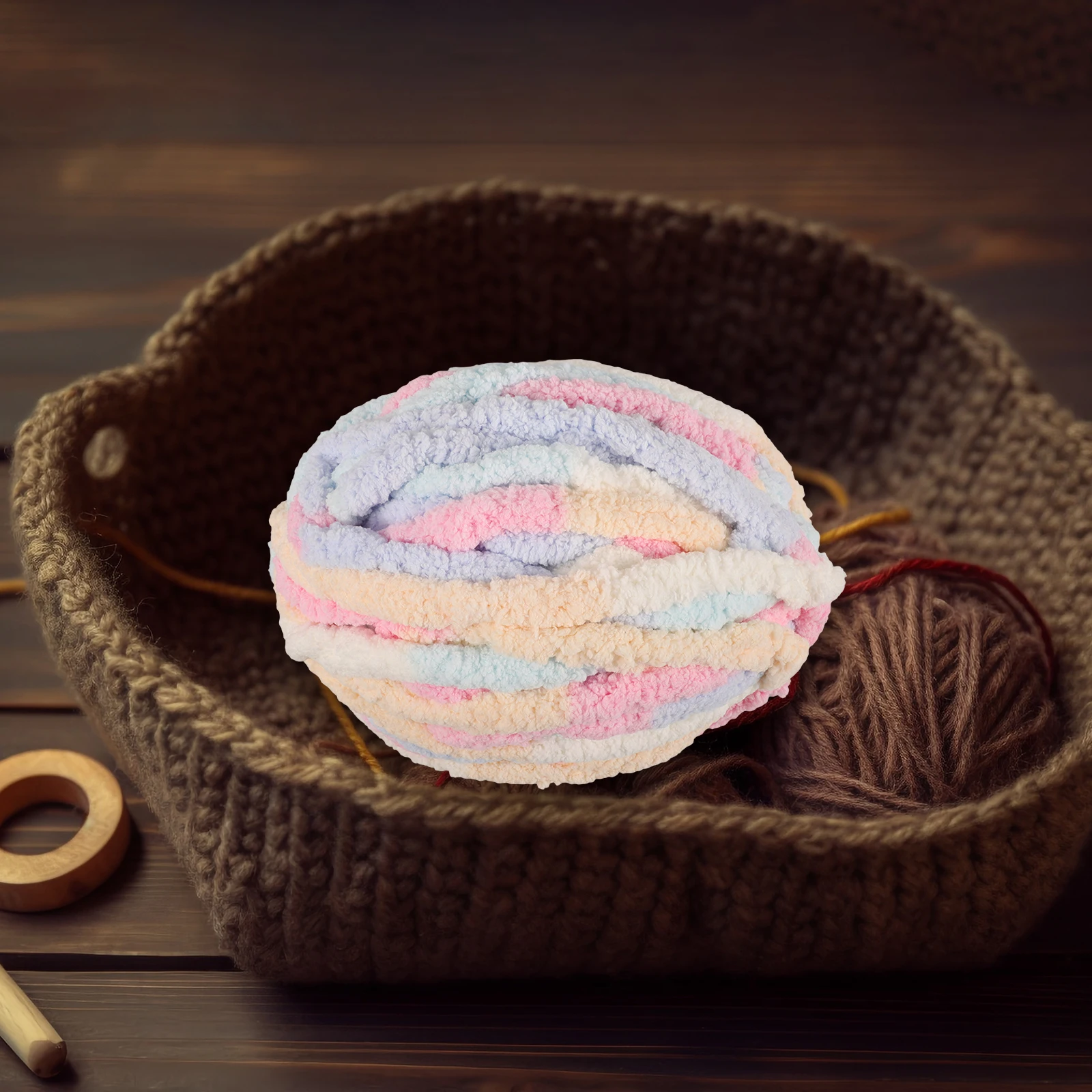

1 Roll Diy Chunky Woolen Yarn Soft Acrylic Knitting Crochet Scarf Hat Blanket Durable Stable Weaving Material Handmade Yarn