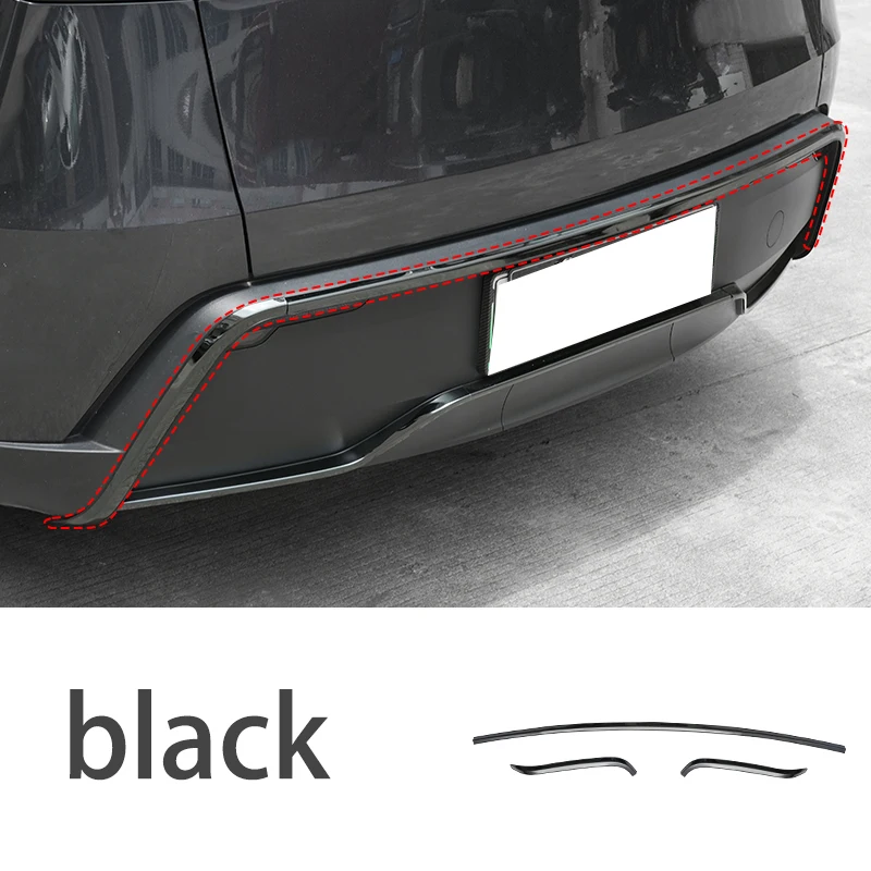 اكسسوارات السيارات مناسبة ل تسلا نموذج جديد Y 2025 2026 2027 الفولاذ المقاوم للصدأ المصد الخلفي غطاء حماية صب قطاع الكسوة