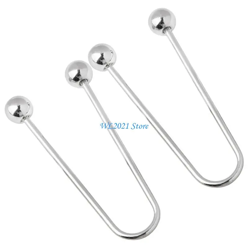 G5GC Multipurpose Metal Spirals Clasps Double Head Brooch 2Pieces Set Garment Fixing Button Clip for Parties and Office Wear