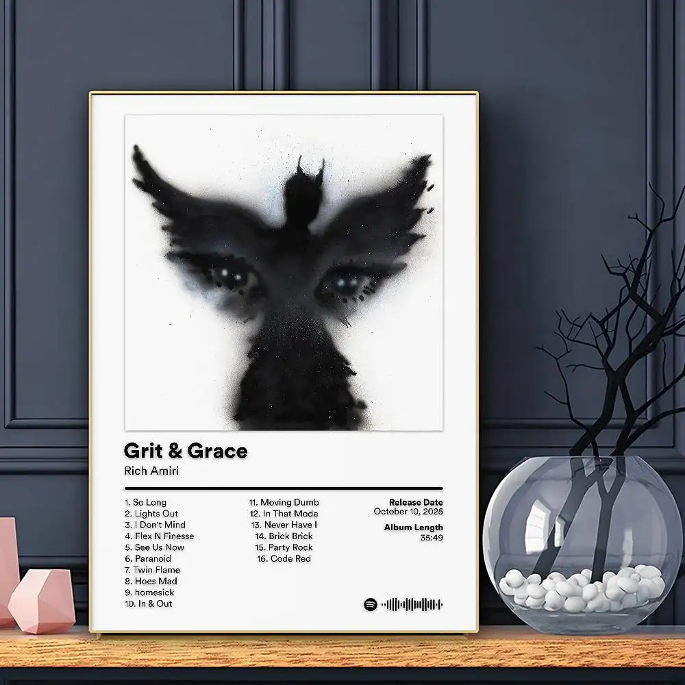 مغني الراب الغنية أميري المشارك HD الفن لزجة جدار مقاوم للماء غرفة المعيشة المنزلي زخارف للحانات