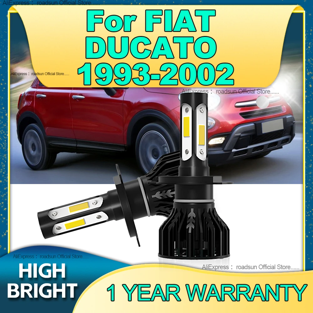 30000LM High Power Lamp LED Headligh Canbus H4 Car Bulbs with Fan For FIAT DUCATO 1993 1995 1996 1997 1998 1999 2000 2001 2002