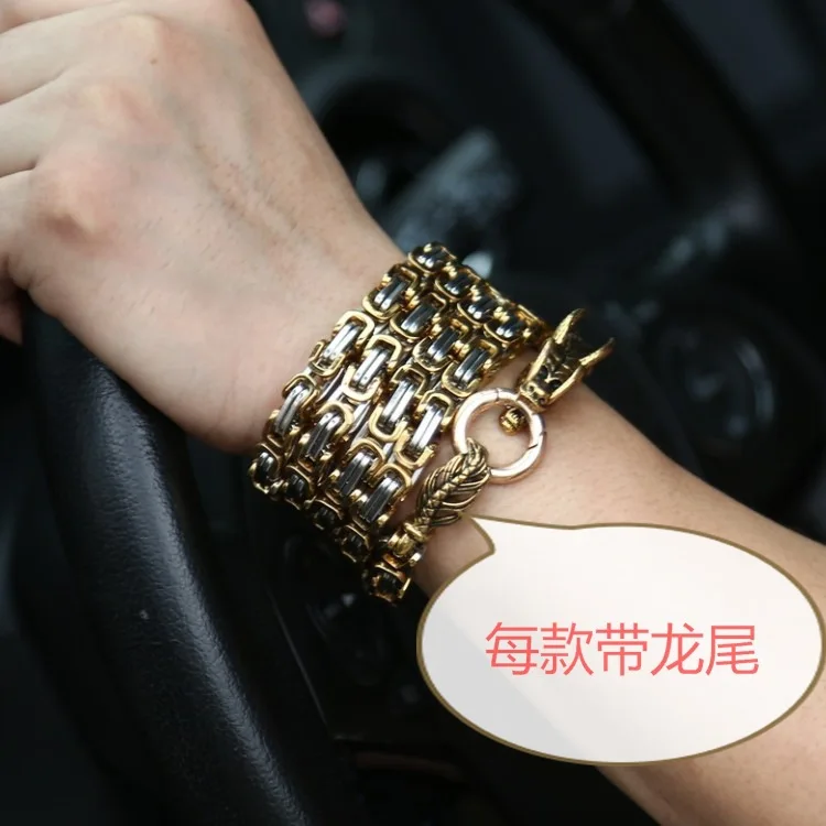 Heavy Metal Bracelet Outdoor Self Defense Keel Necklace Fashion Punk Jewelry S2