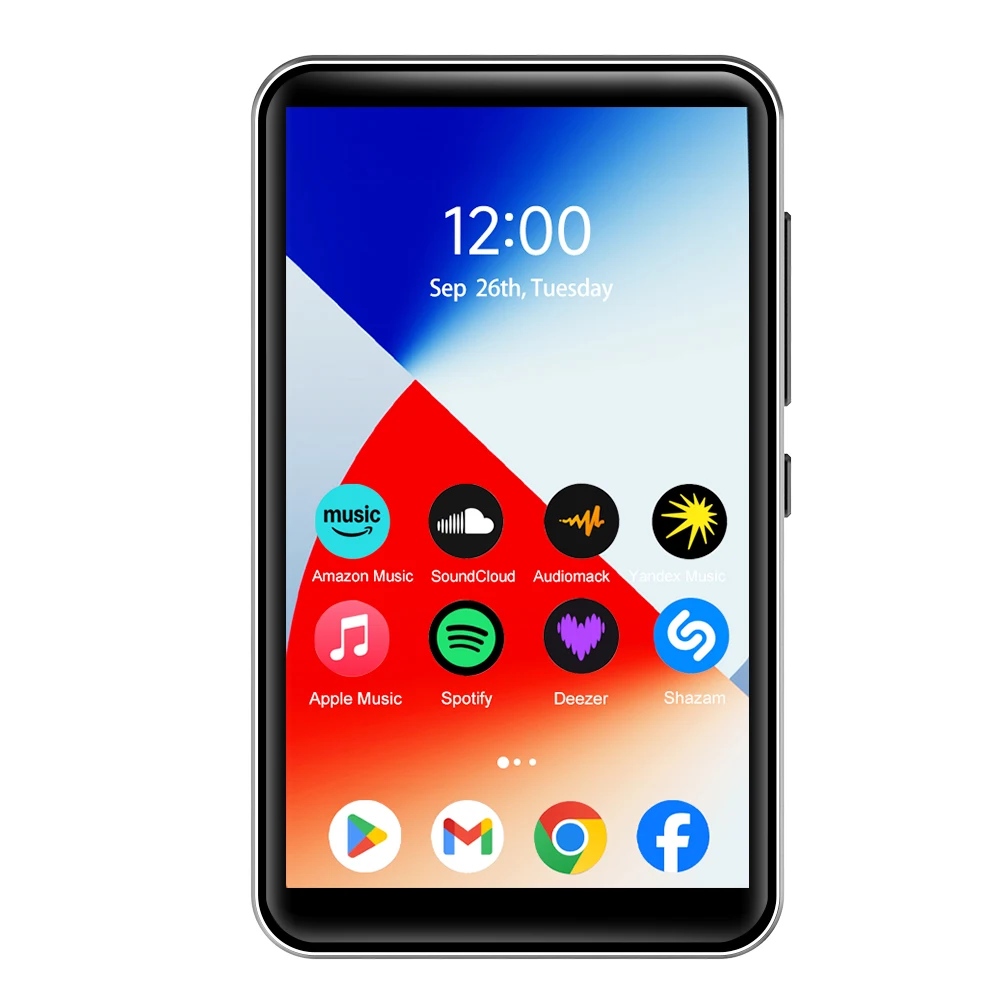 Andriod MP3 Player with Bluetooth and WiFi 4.0-inch touch screen Play Store Download App Spotify,Apple Music,Deezer,Yandex Music