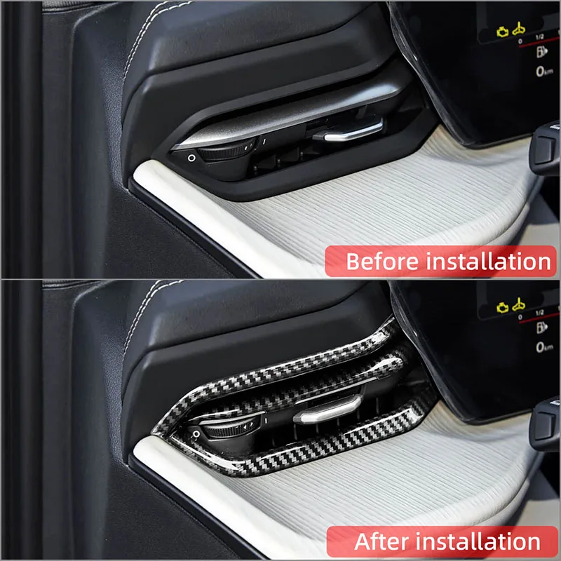 For Audi Q5 Q5L GU 2025 2026 2027 Front air outlet decorative frame carbon fiber pattern interior modification