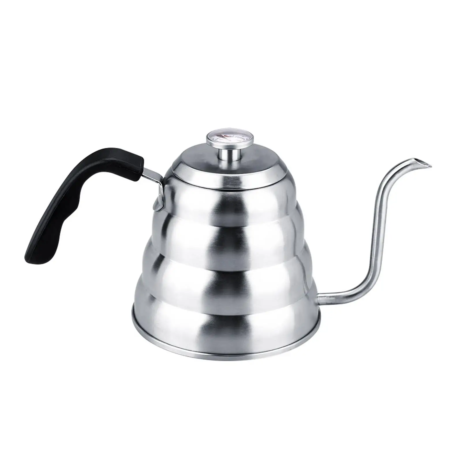 

1.2L Stainless Steel Gooseneck Coffee Pot with Thermometer - Drip Kettle for Pour Over Brewing