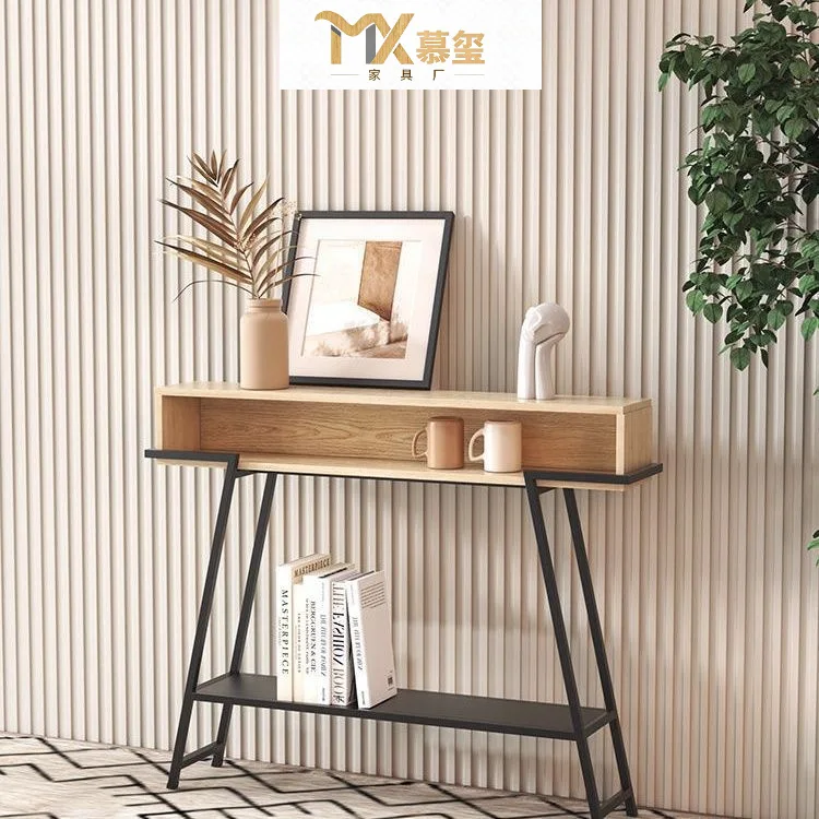 LMM modern entrance table entry simple door side light luxury metal welding cabinet long strip