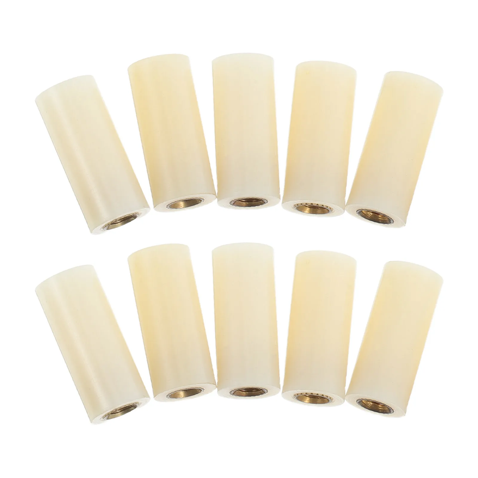 

10Pcs Replacement Pool Stick Tips with Threaded Ferrules Hardwearing Plastic and Copper Billiard Cues Tips for Stable Striking