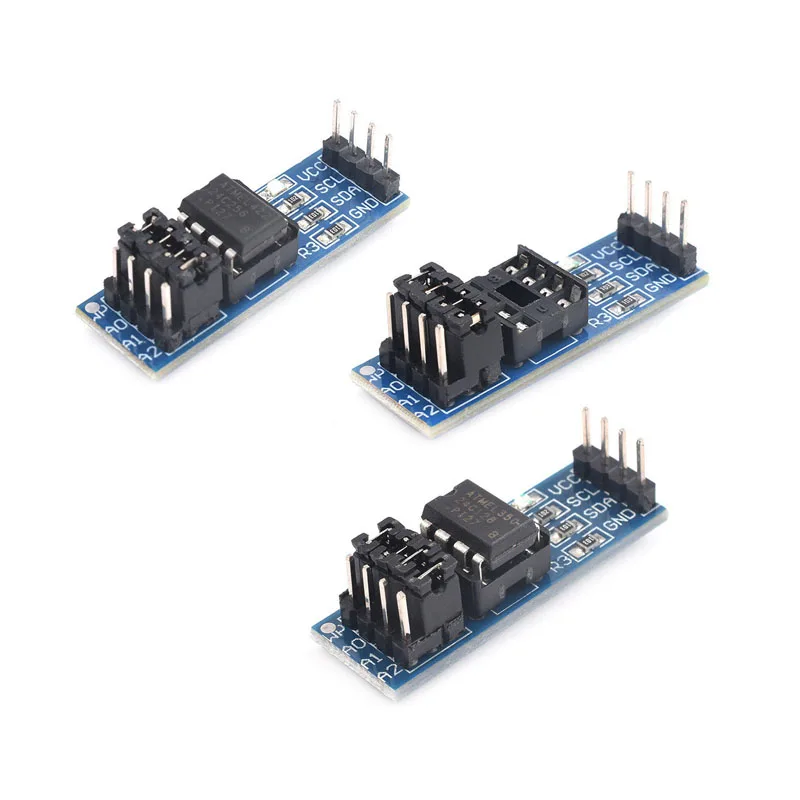 

1/3~30/100Pcs EEPROM Memory Module AT24C01/02/04/08/16/32/64/128/256 Optional I2C Interface On-Board 8P Chip Holder