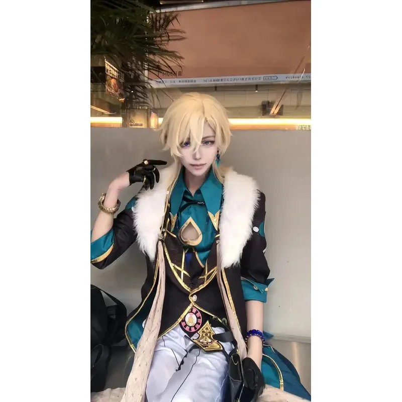 Мужской костюм для косплея Star Rail, авантюрин, красивая униформа, игровой костюм для Хэллоуина, карнавала, вечеринки, наряд для ролевых игр