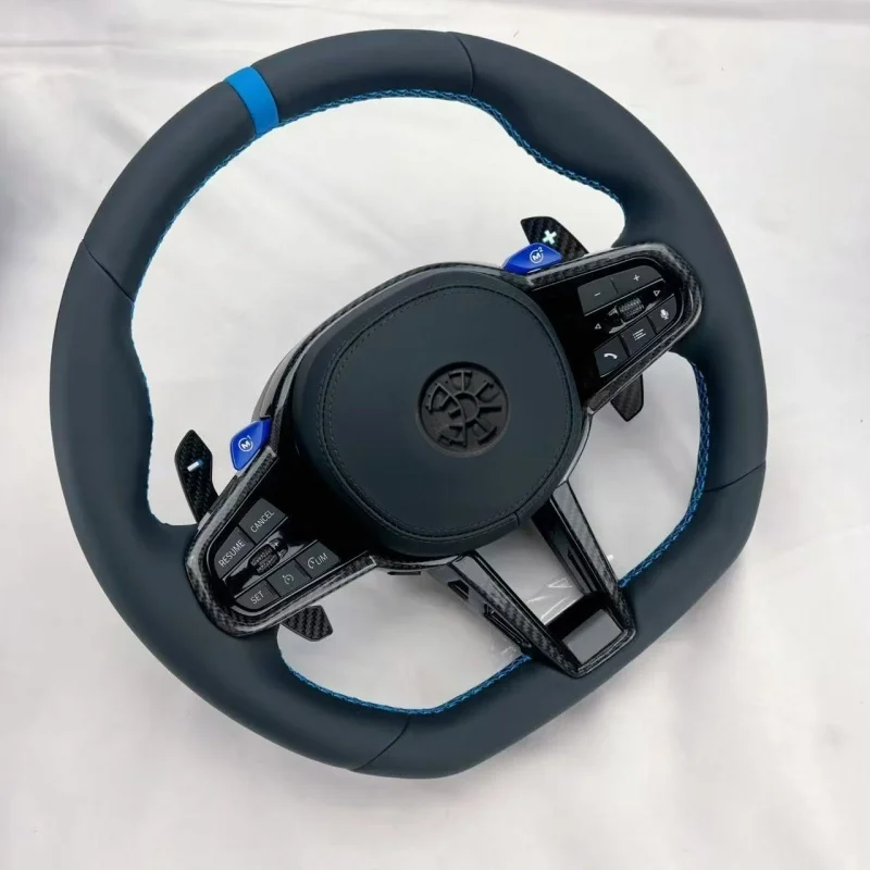 Car Steering Wheel Leather For BMW M3 G80 M4 G82 M5 F90 M8 X4 X5 X6 G30 G20 G05 G07 G35 G36 G25 G26 Steering Wheel Accessories