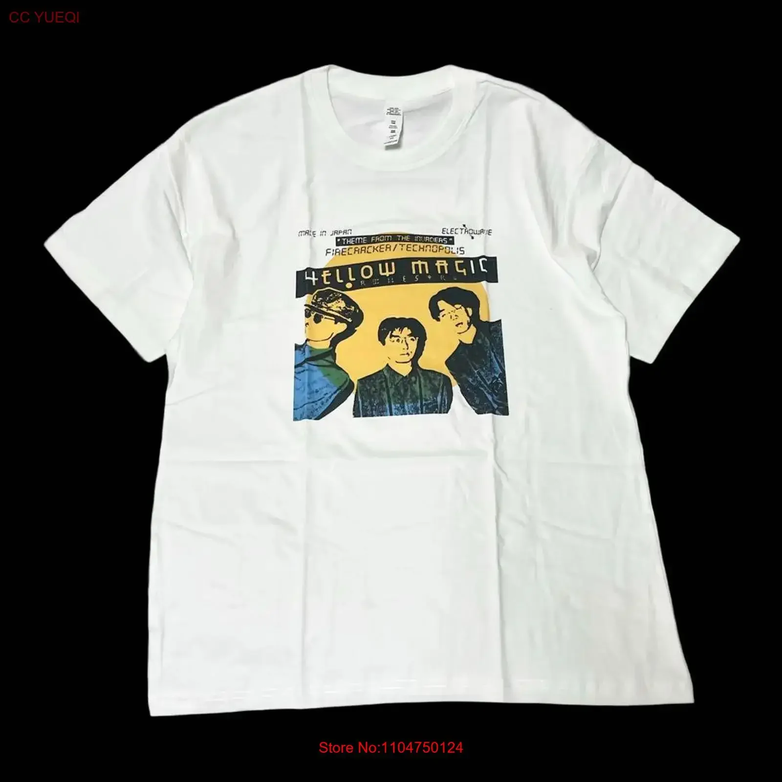 Ymo Yellow Magic Orchestra T Shirt White Size L Sakamoto Ryuichi vintage Washed Top For Everyday Wear fashion Stretched