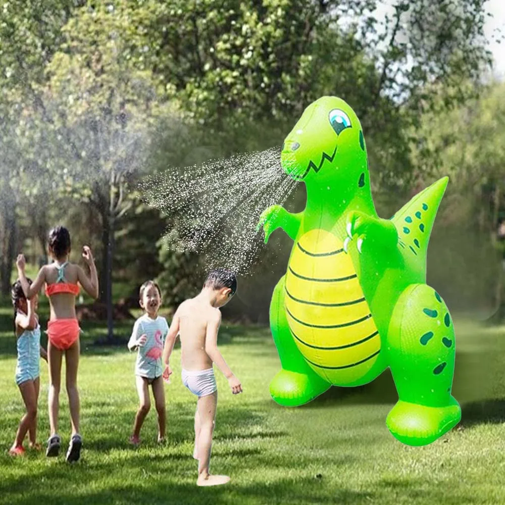 Dinosaur Inflatable Sprinkler Water Toys for Kids Outdoor Backyard Lawn Fun Water Play Summer Pool Party