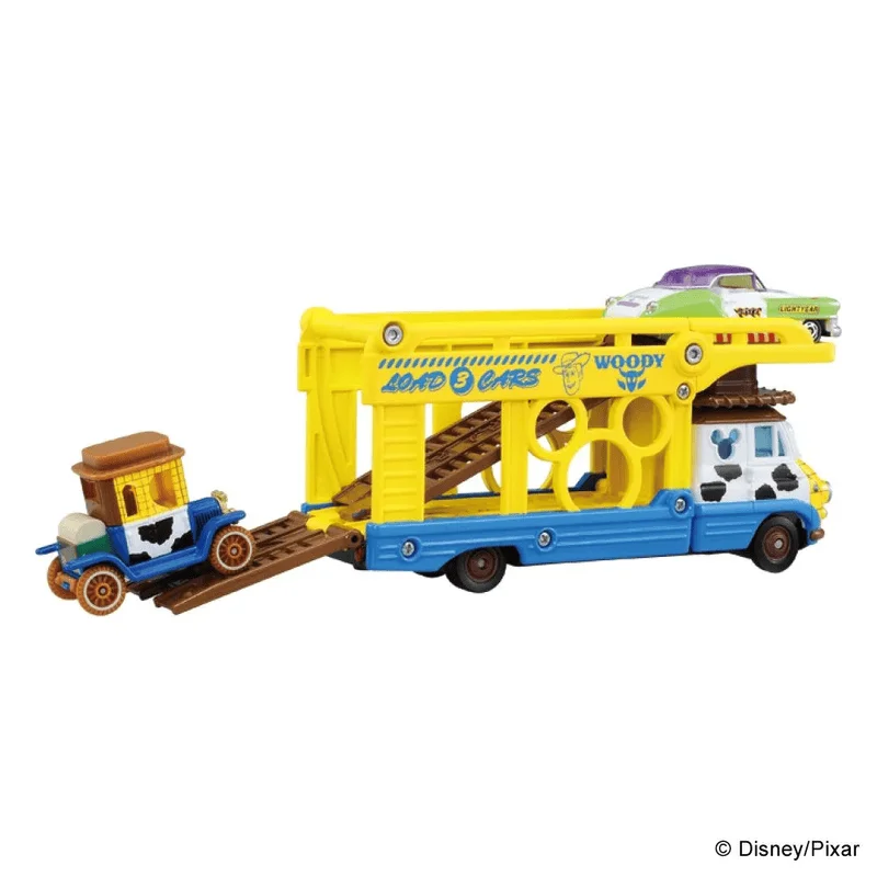 Takara Tomy Toy Story Woody Double Deck Carrier Truck Storage Display Toy Mini Vehicles Not Included