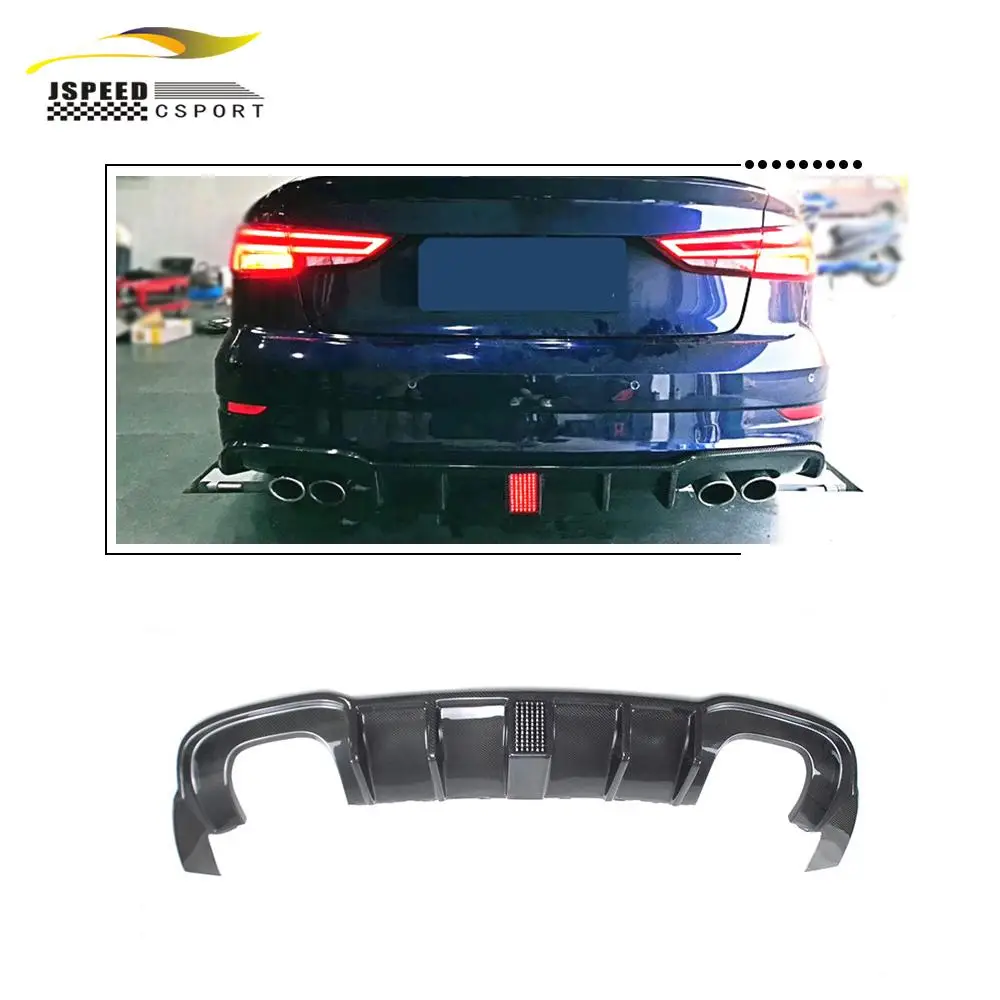 

Suitable for The JCSPORTLINE carbon fiber rear diffuser of the 2017 Audi A3 SLINE/S3 sedan